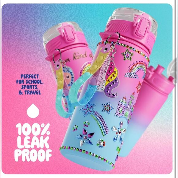 Decorate Your Own Glow-in-the-dark Water Bottle Kit for Girls NIB - Picture 7 of 14